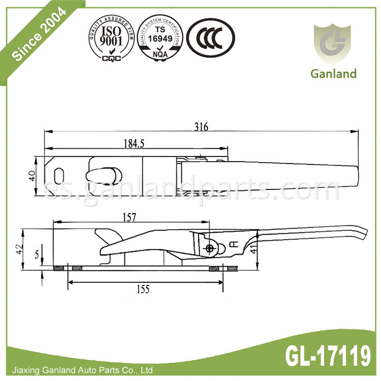 sping over center fastener GL-17119 